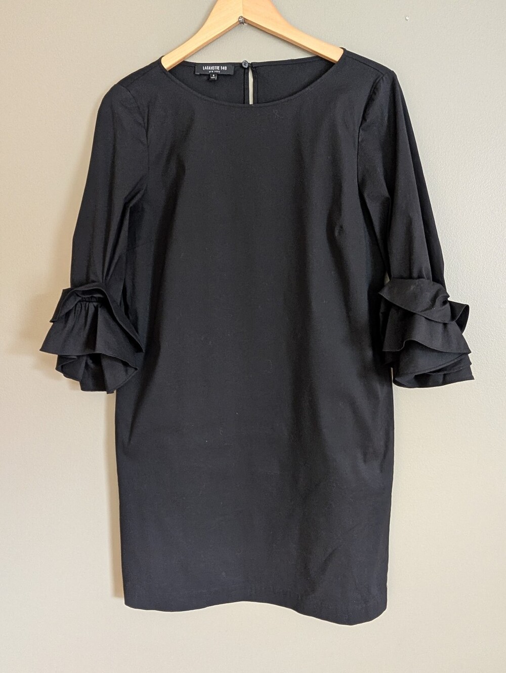 Lafayette 148 New York Ruffle Sleeve Dress Size Small